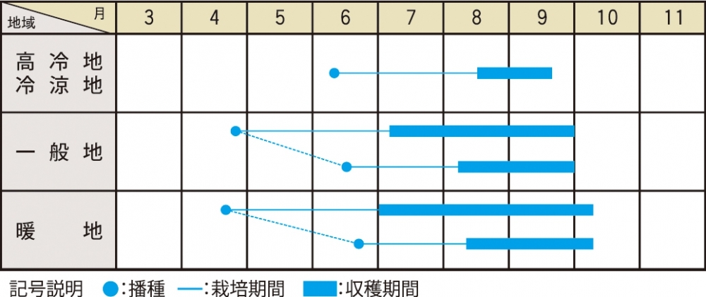 栽培適期表